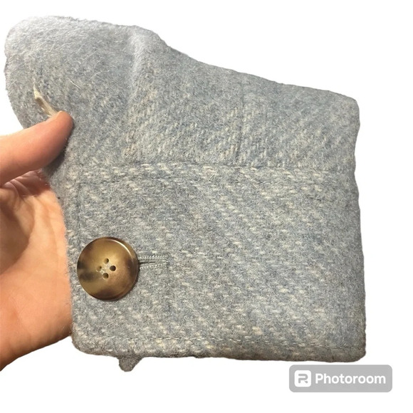 SÉZANE ~ Blue Joe Button Down Wool Coat Jacket - Picture 5 of 14